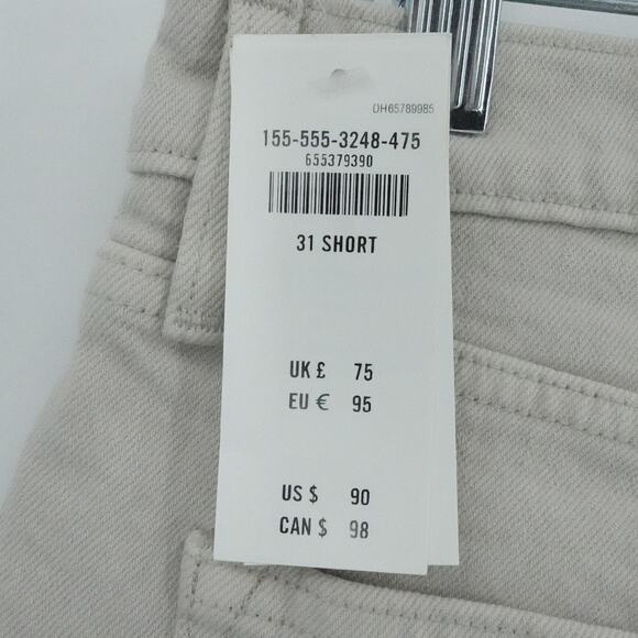 Abercrombie & Fitch Jeans Womens 31 Short Beige 90s Straight Ultra High Rise - Picture 12 of 16